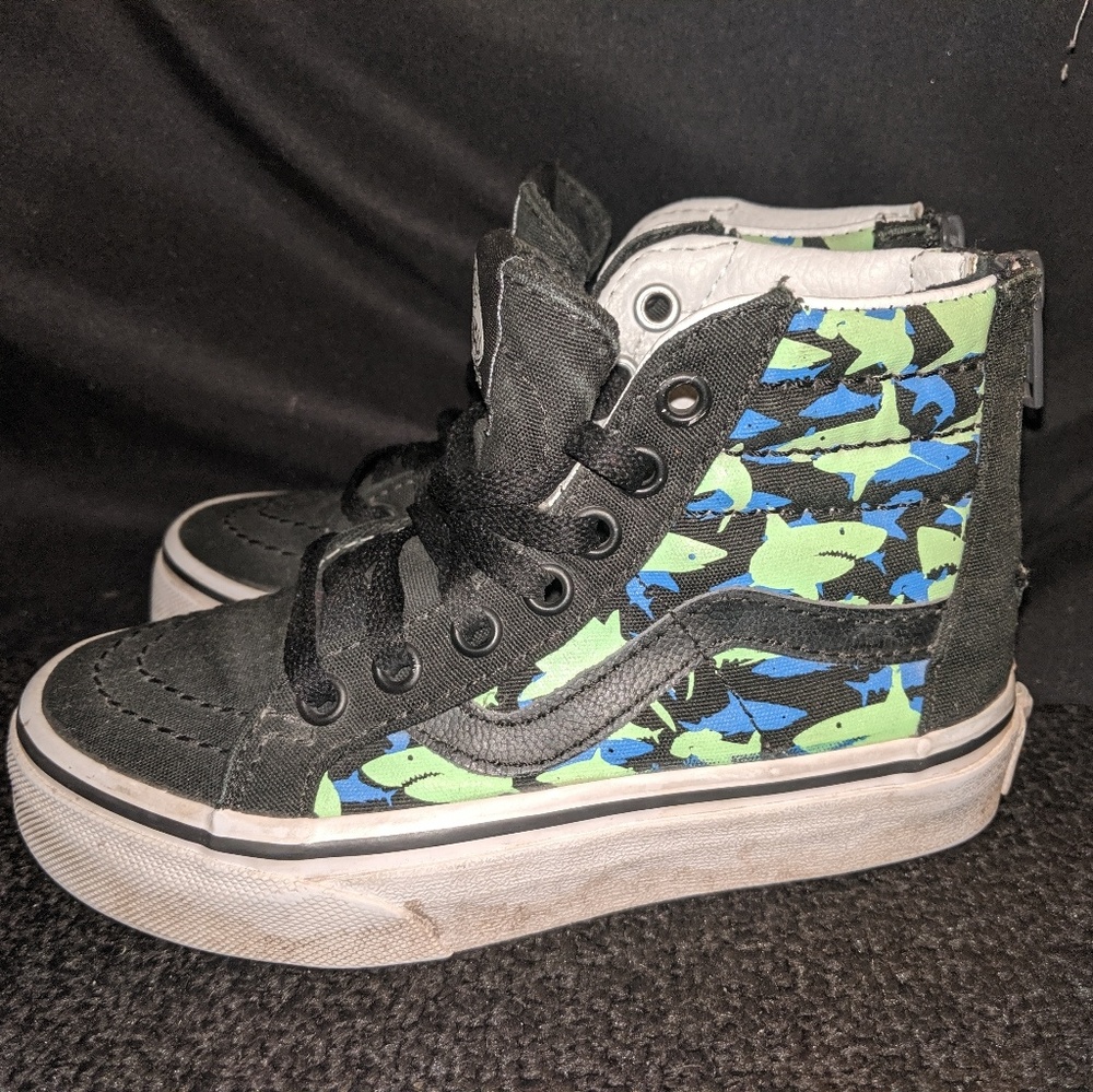 Boys glow in the dark shark Van sneakers